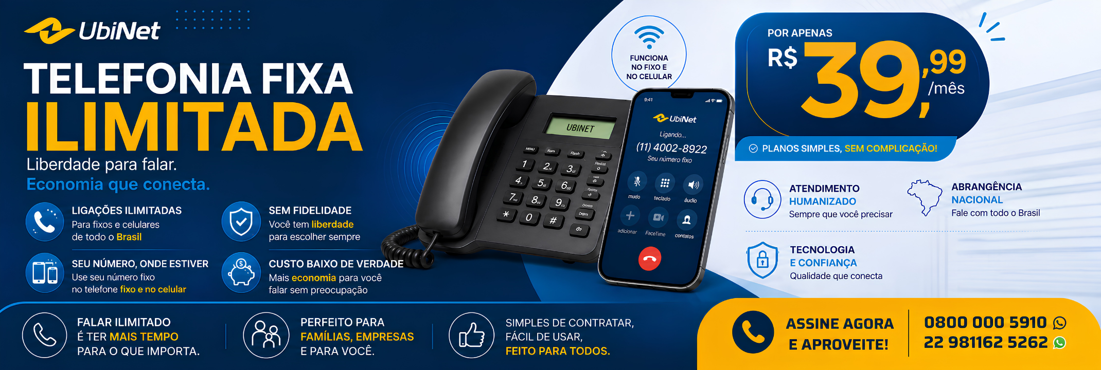 UbiNet Telefonia Fixa Ilimitada